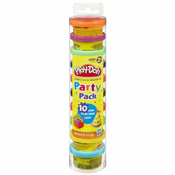 Hasbro Play-Doh Party Pack Tube Multicolored 10 pc HSB22037C